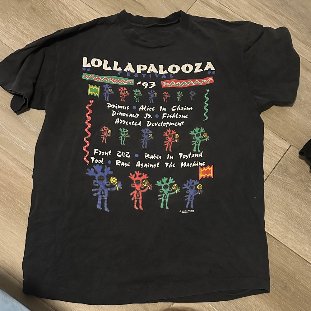 Vintage 1993 Lollapalooza Black Graphic T-Shirt